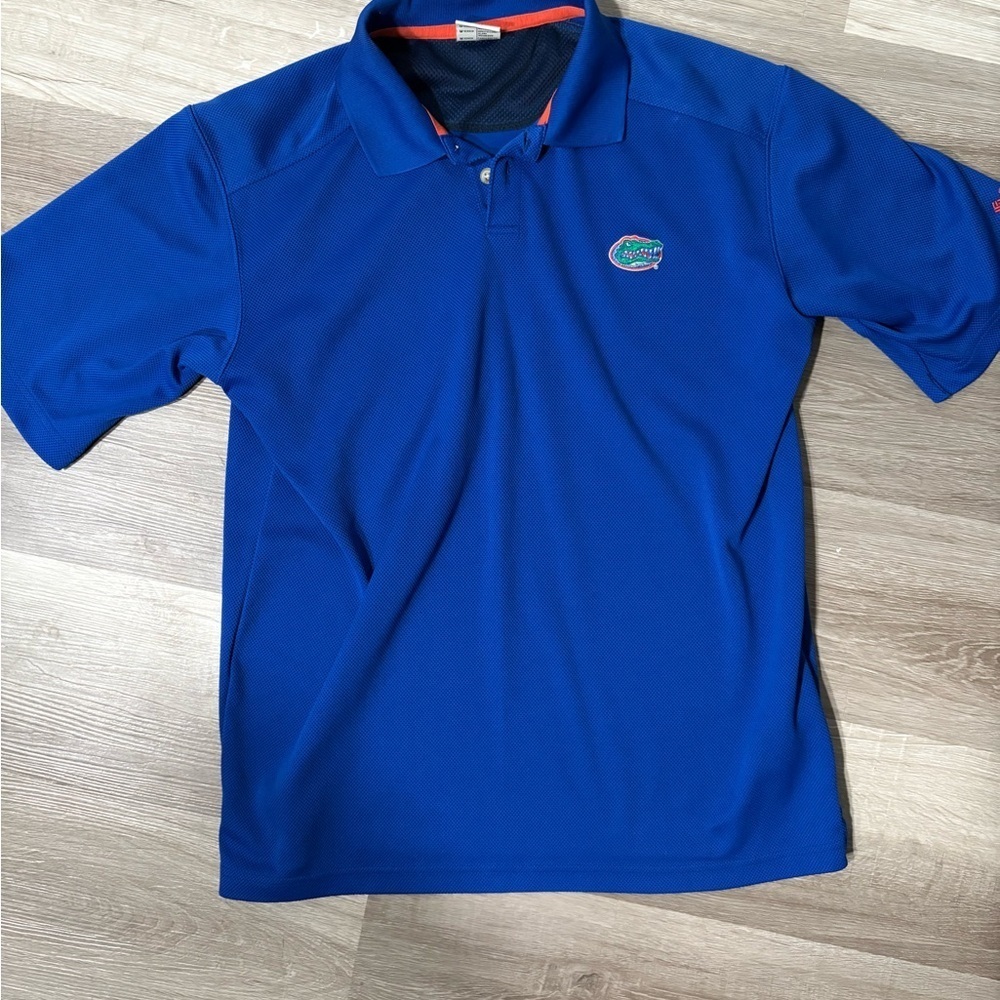 Columbia Blue Polo Shirt with Florida Gators Logo